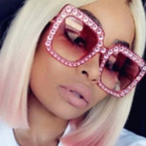 Pink rhinestone sunglasses